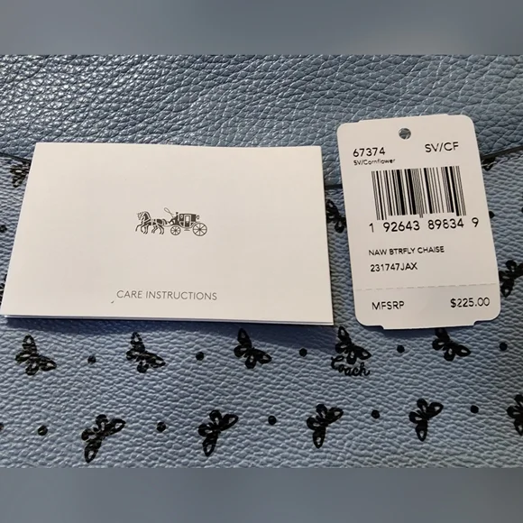 ✨️NWT✨️ Coach Butterfly Chaise Crossbody Bag, Special Edition, Cornflower, 2019 - Picture 4 of 13